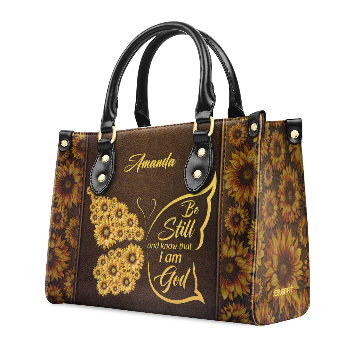 Be Still And Know That I Am God - Personalized Leather Handbag GMJSLB200073