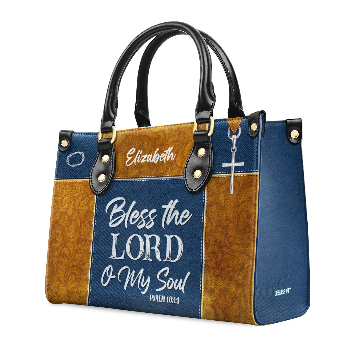 Bless The Lord O My Soul - Personalized Leather Handbag - Gift For Women Of Faith GMJSLB200071