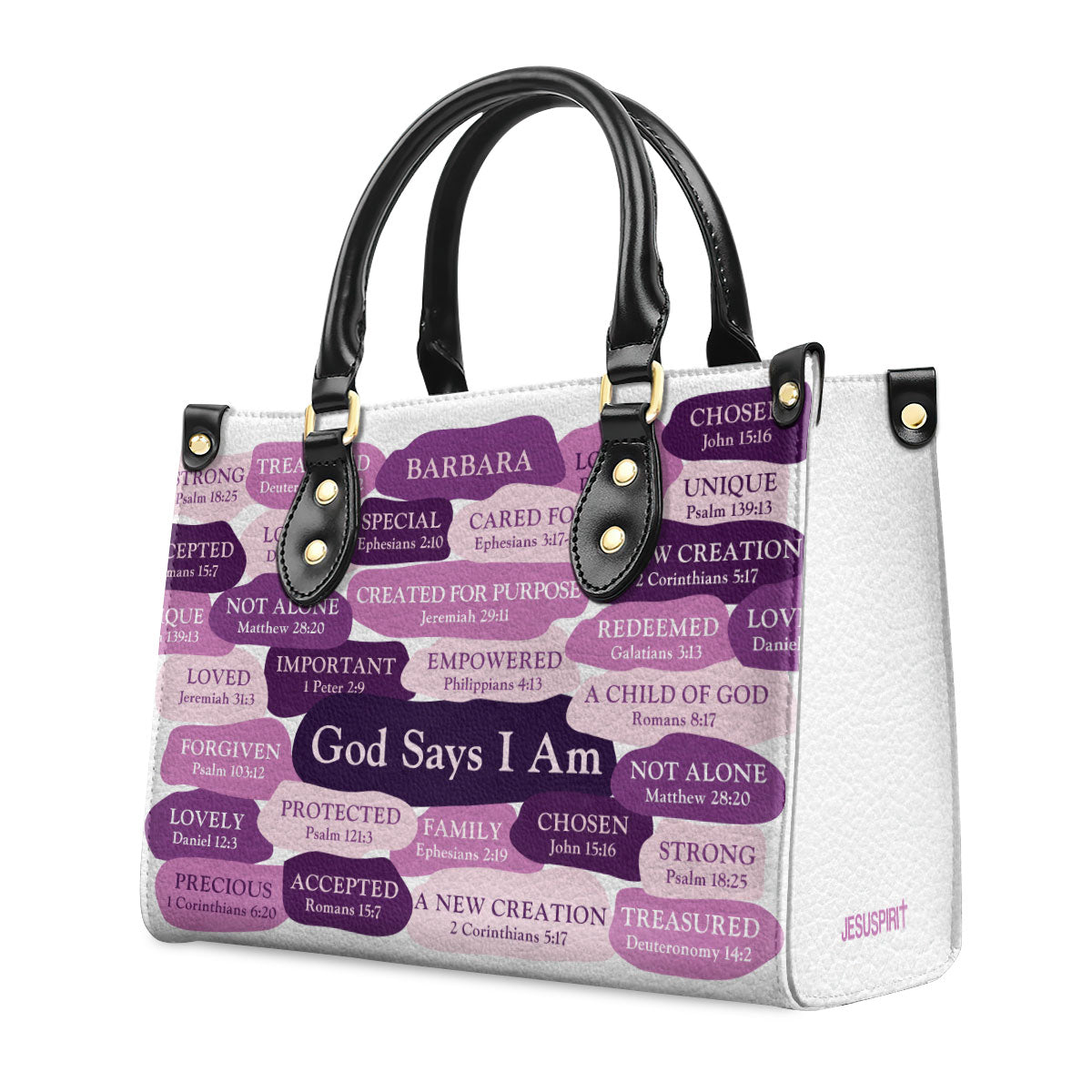 What God Says About You - Personalized Leather Handbag GMJSLB200055