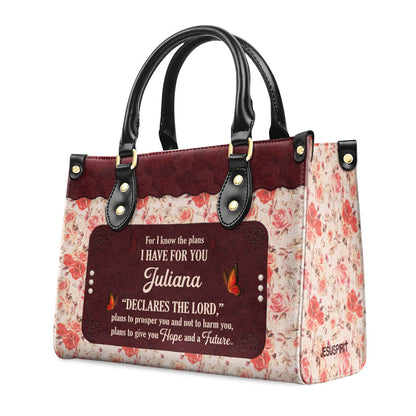Jeremiah 29:11 Gift for Women - Personalized Leather Handbag GMJSLB200053