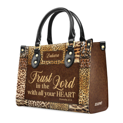 Trust In The Lord - Personalized Leather Handbag GMJSLB200049