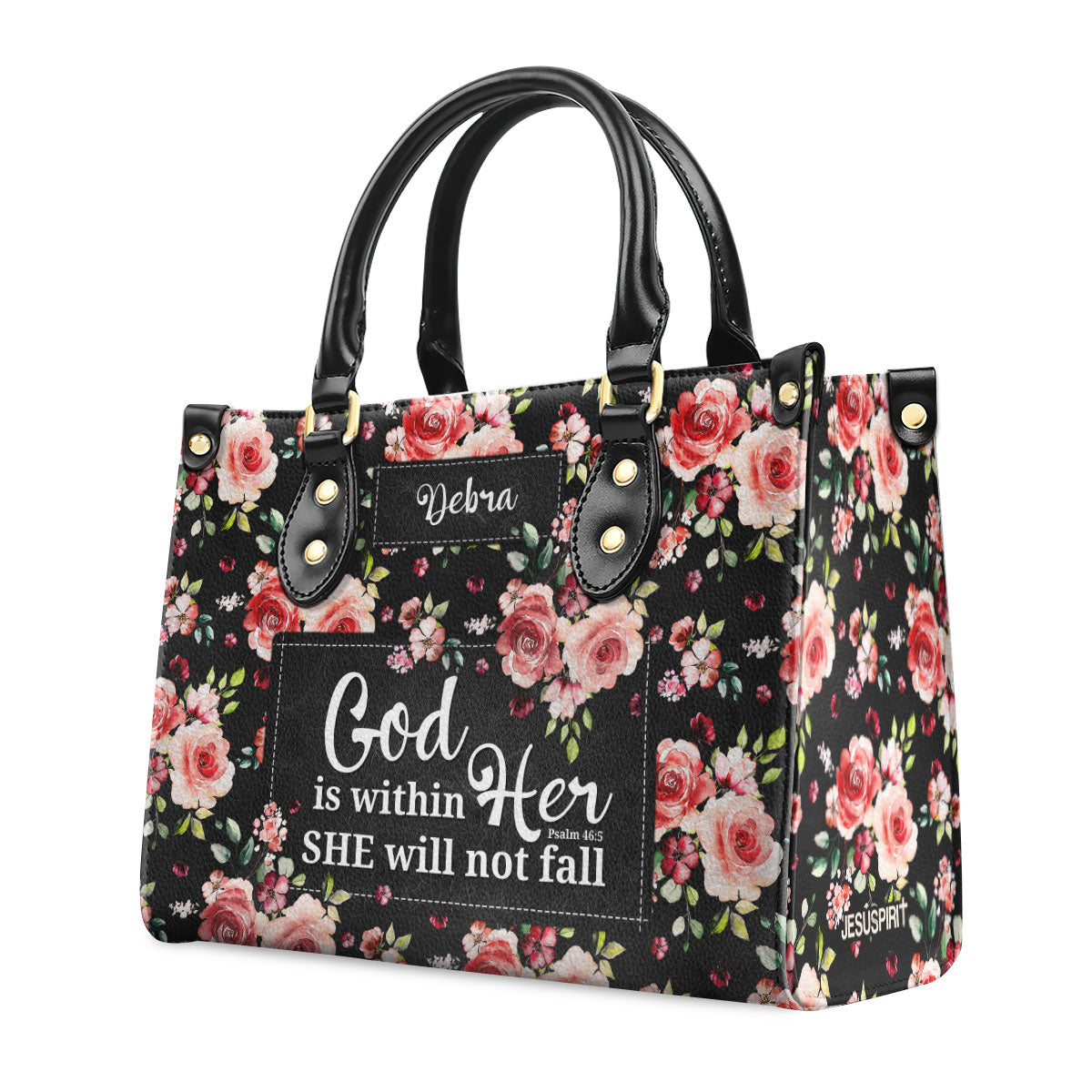God Is Within Her - Personalized Leather Handbag GMJSLB200047