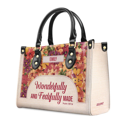 Psalm 139:14 Gift for Women - Personalized Leather Handbag GMJSLB200045