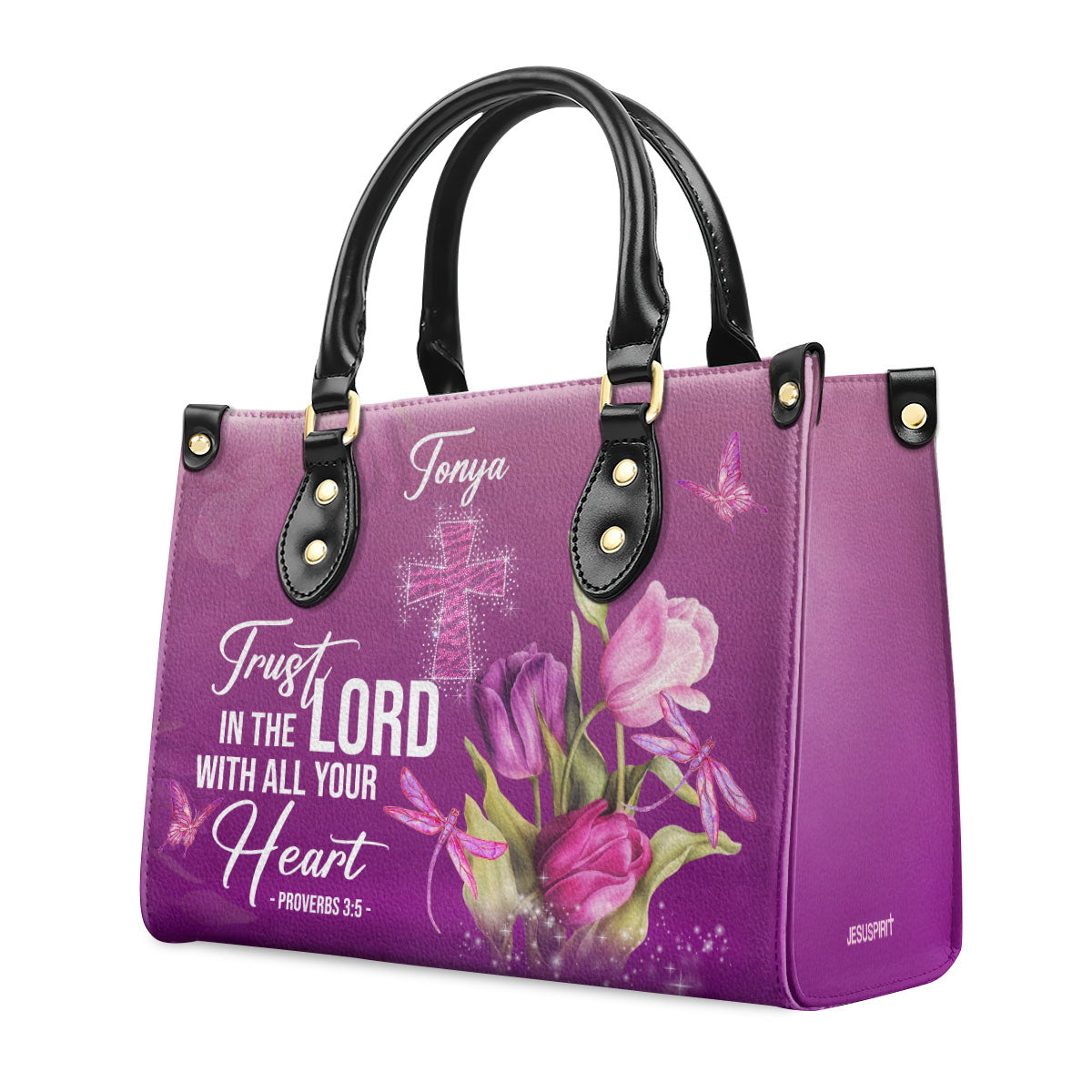 Trust In The Lord - Personalized Leather Handbag GMJSLB200090