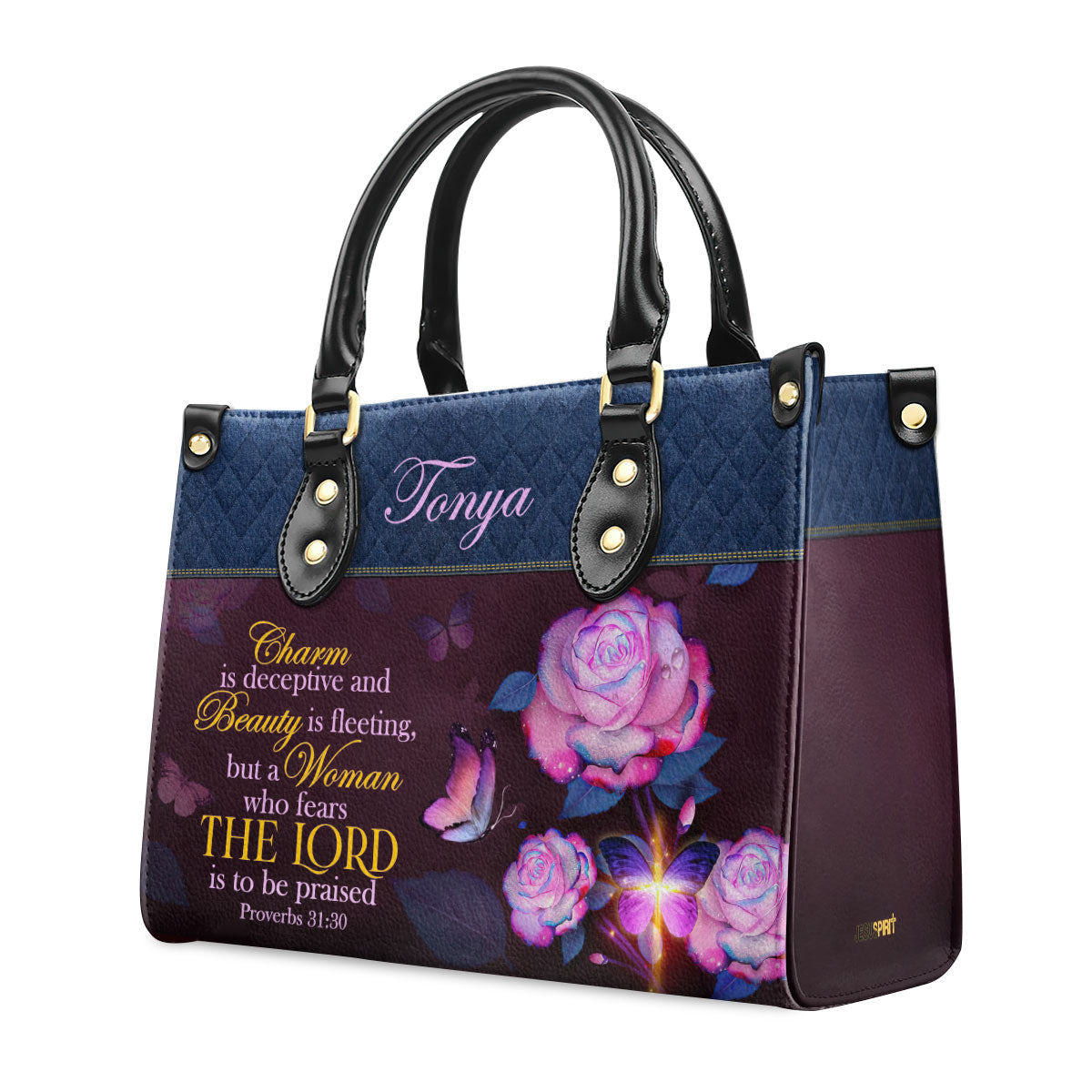 Proverbs 31:30 Gift for Women - Leather Handbag GMJSLB200059