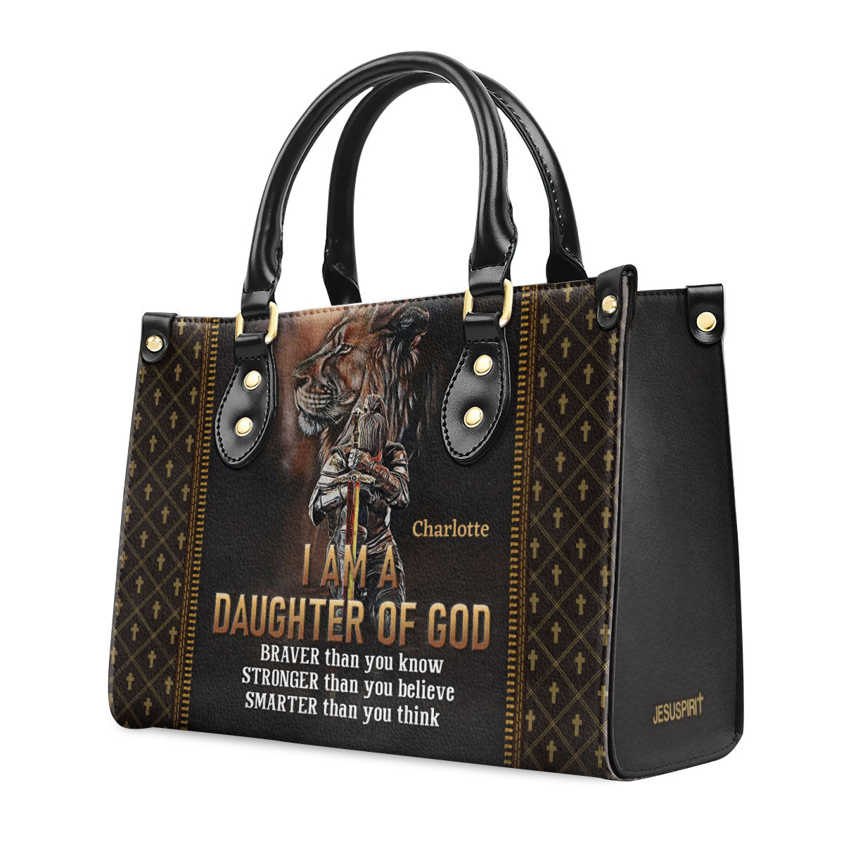 I Am A Daughter Of God - Personalized Leather Handbag GMJSLB200086