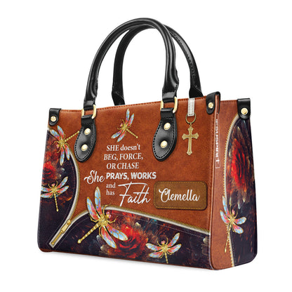 Faith-Inspired - Personalized Leather Handbag for Women GMJSLB200084