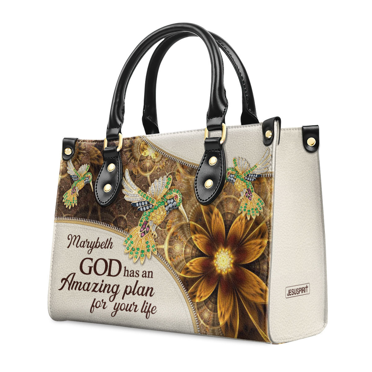 God Has An Amazing Plan - Personalized Leather Handbag GMJSLB200086
