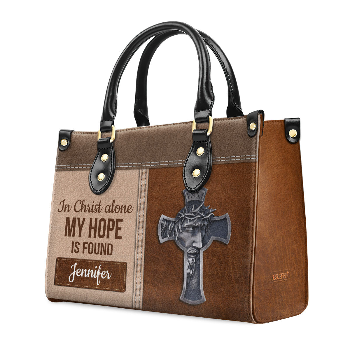In Christ Alone - Personalized Leather Handbag GMJSLB200097
