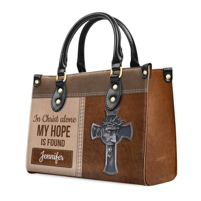 In Christ Alone - Personalized Leather Handbag GMJSLB200097