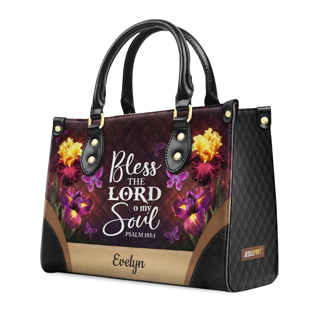 Bless The Lord O My Soul - Personalized Leather Handbag - Christian Gift for Women GMJSLB200102
