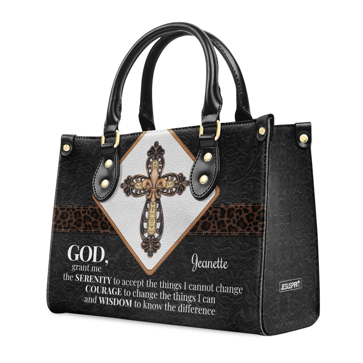 Faith Quote - Personalized Leather Handbag GMJSLB200079