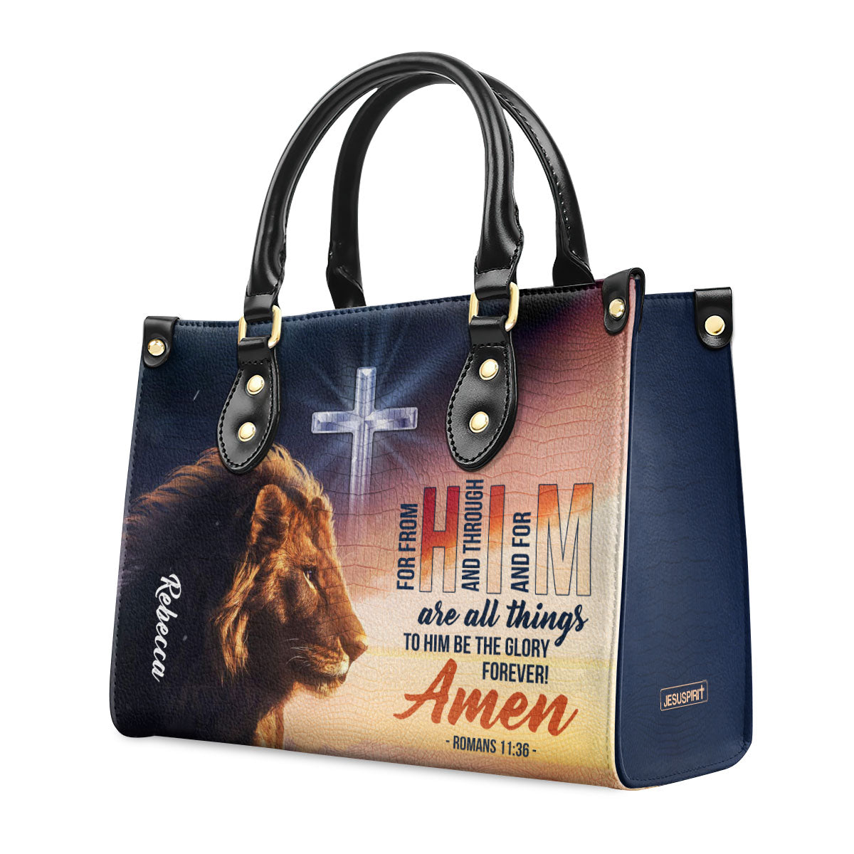 To Him Be The Glory Forever - Personalized Leather Handbag GMJSLB200121