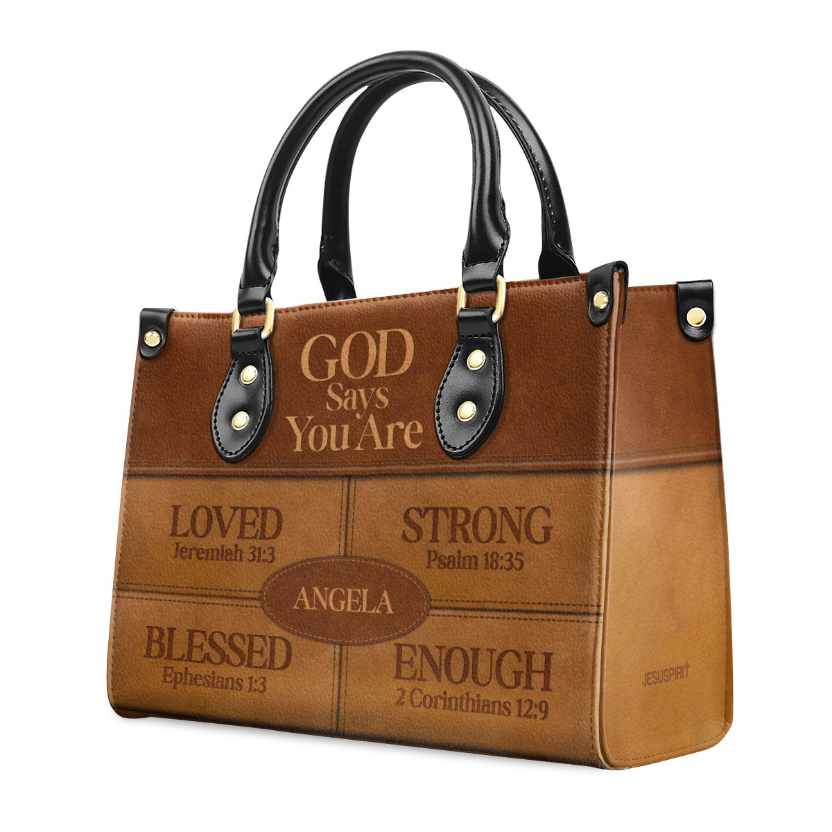 God Says I Am - Personalized Leather Handbag - Christian Faithful Accessories GMJSLB200038