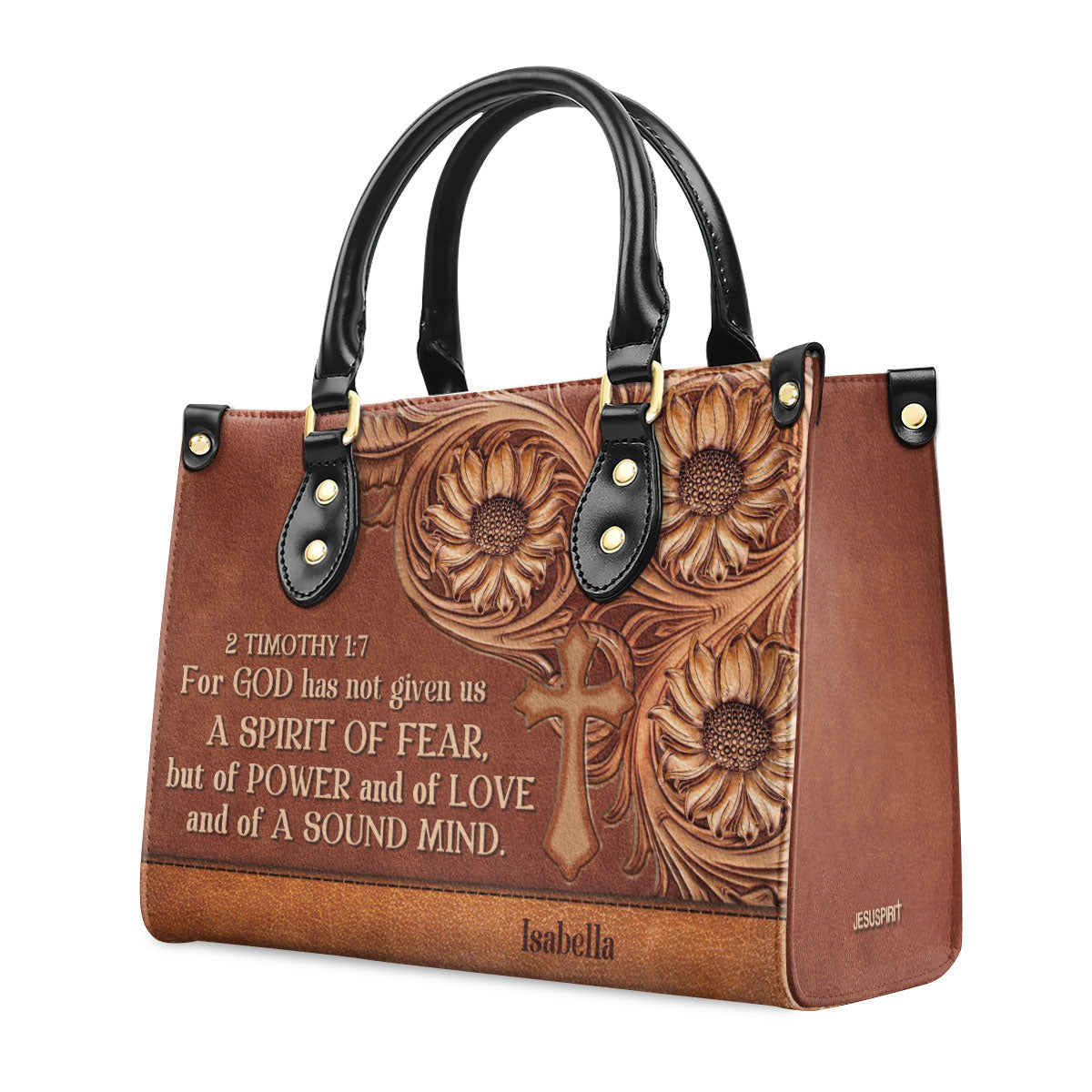 Faith Quote - Personalized Leather Handbag for Women GMJSLB200095