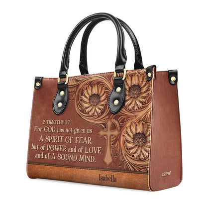 Faith Quote - Personalized Leather Handbag for Women GMJSLB200095