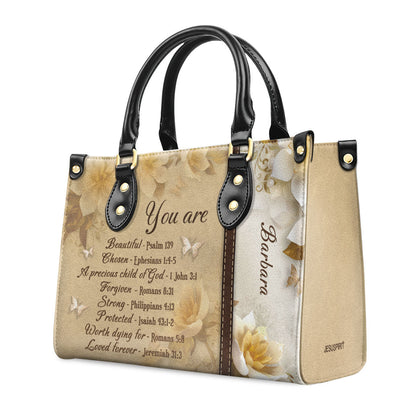 You Are Protected - Personalized Leather Handbag GMJSLB200090