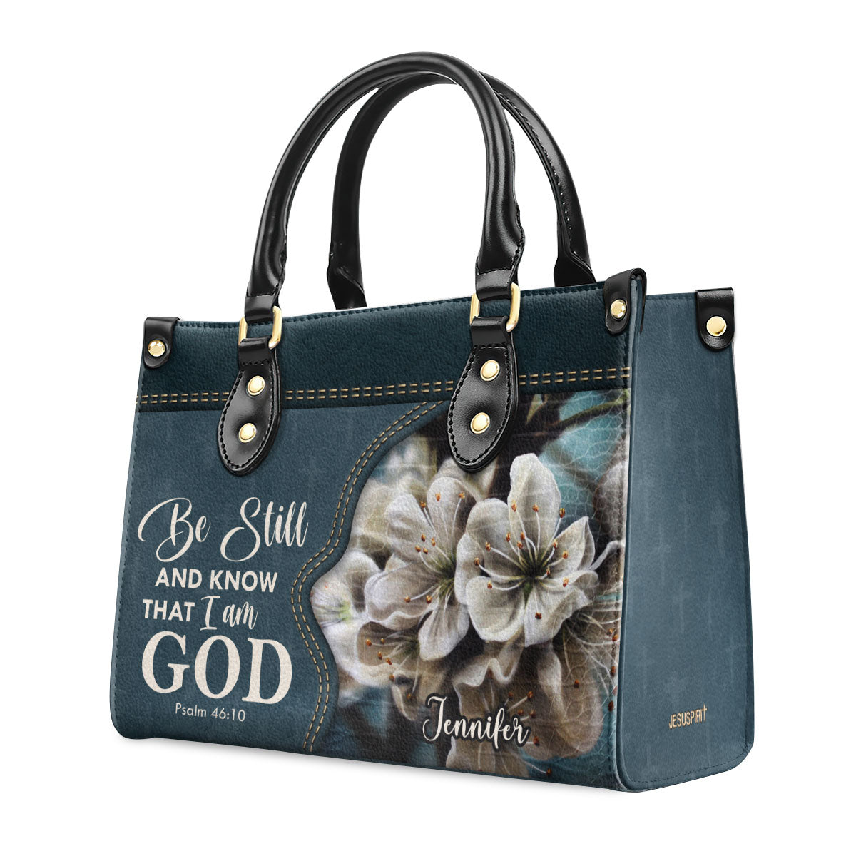 Be Still And Know That I Am God - Personalized Leather Handbag GMJSLB200085
