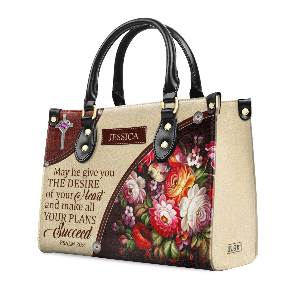Faith Quote - Personalized Leather Handbag GMJSLB200108