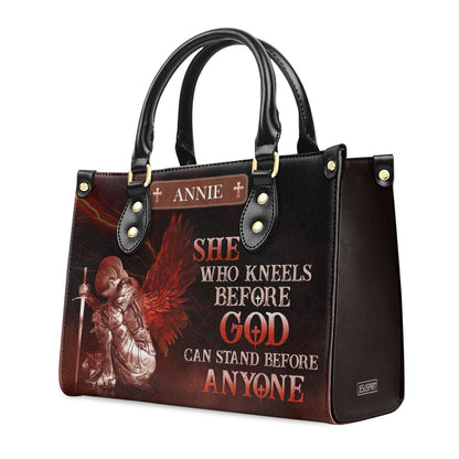 Faith Quote - Personalized Leather Handbag GMJSLB200082