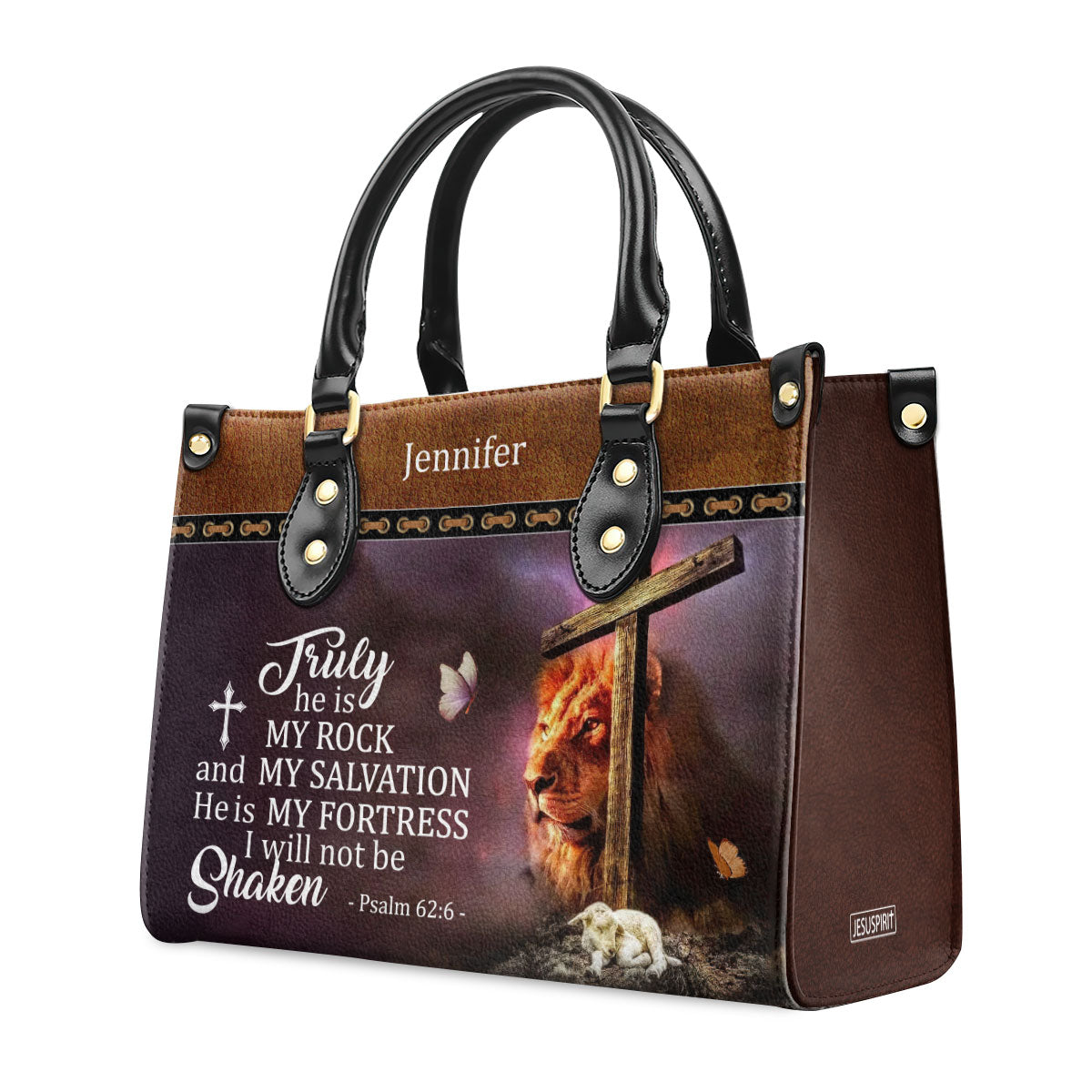 Faith-Based Quote - Personalized Leather Handbag GMJSLB200106