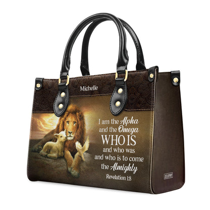 Alpha and Omega - Personalized Leather Handbag GMJSLB200119