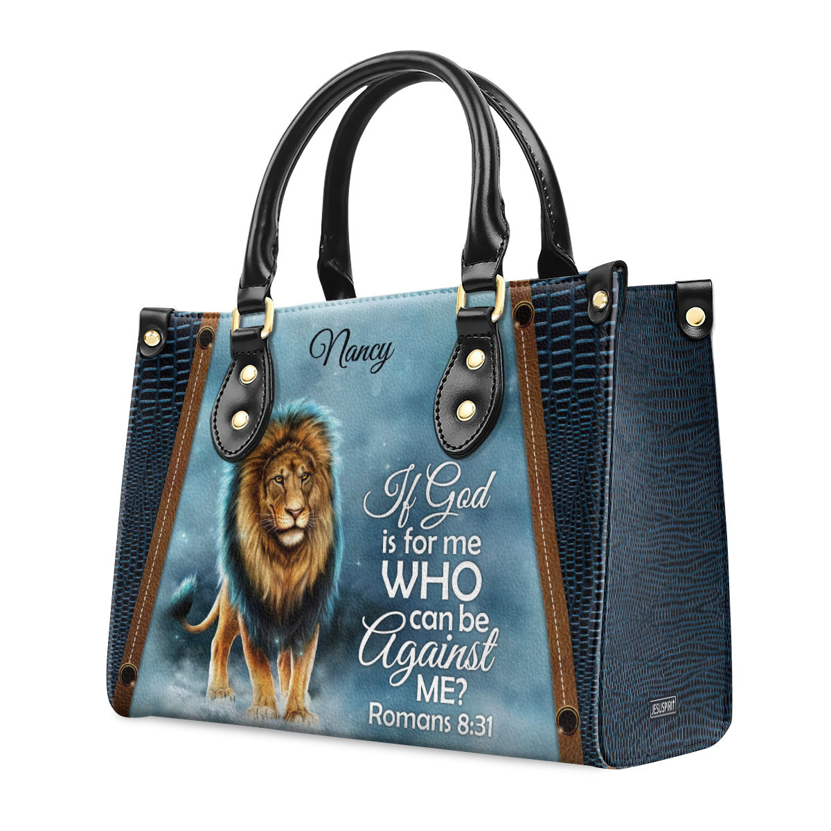 If God Is For Me - Personalized Leather Handbag GMJSLB200120