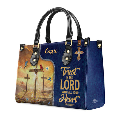 Trust In The Lord - Personalized Leather Handbag GMJSLB200101