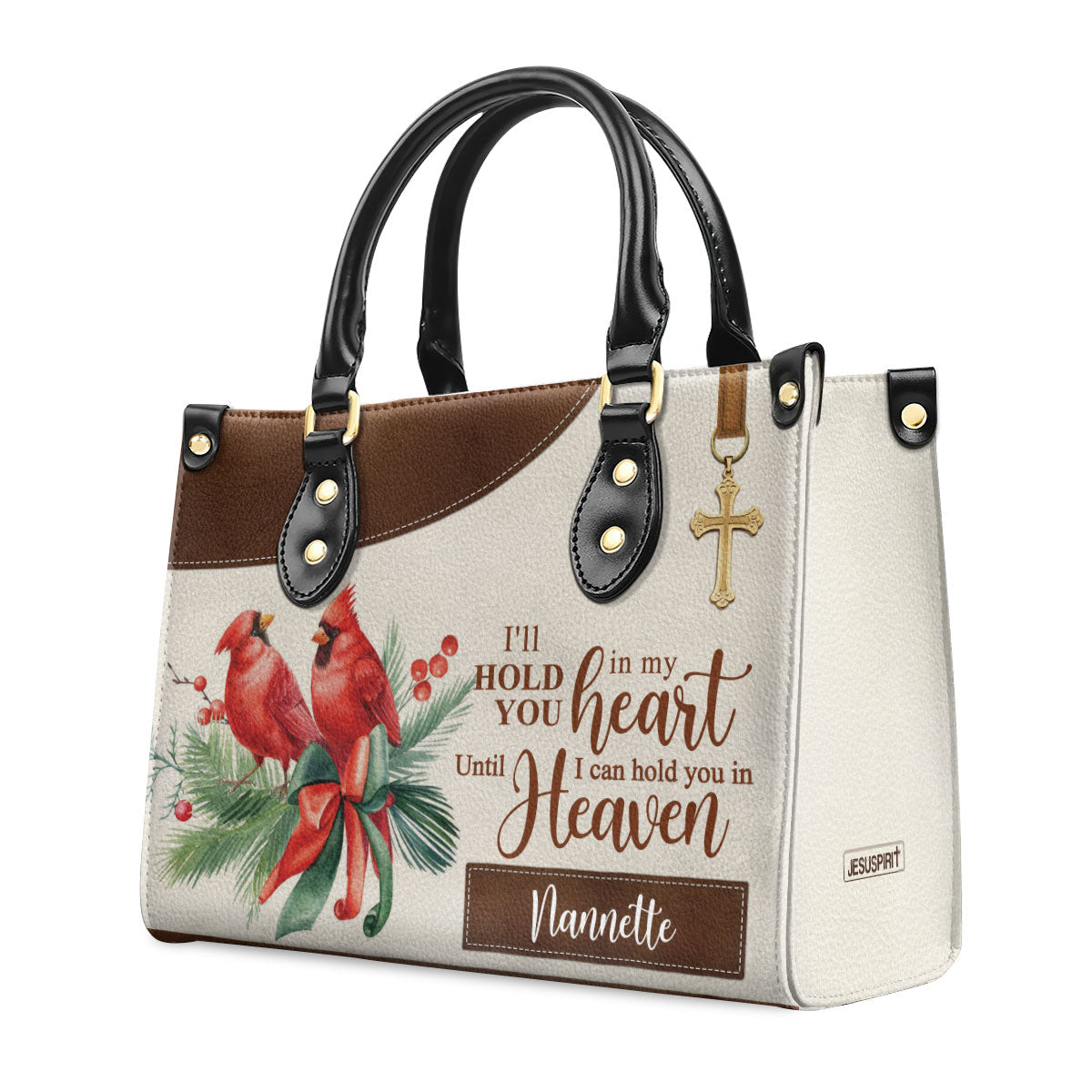 Christian Quote - Personalized Leather Handbag GMJSLB200080