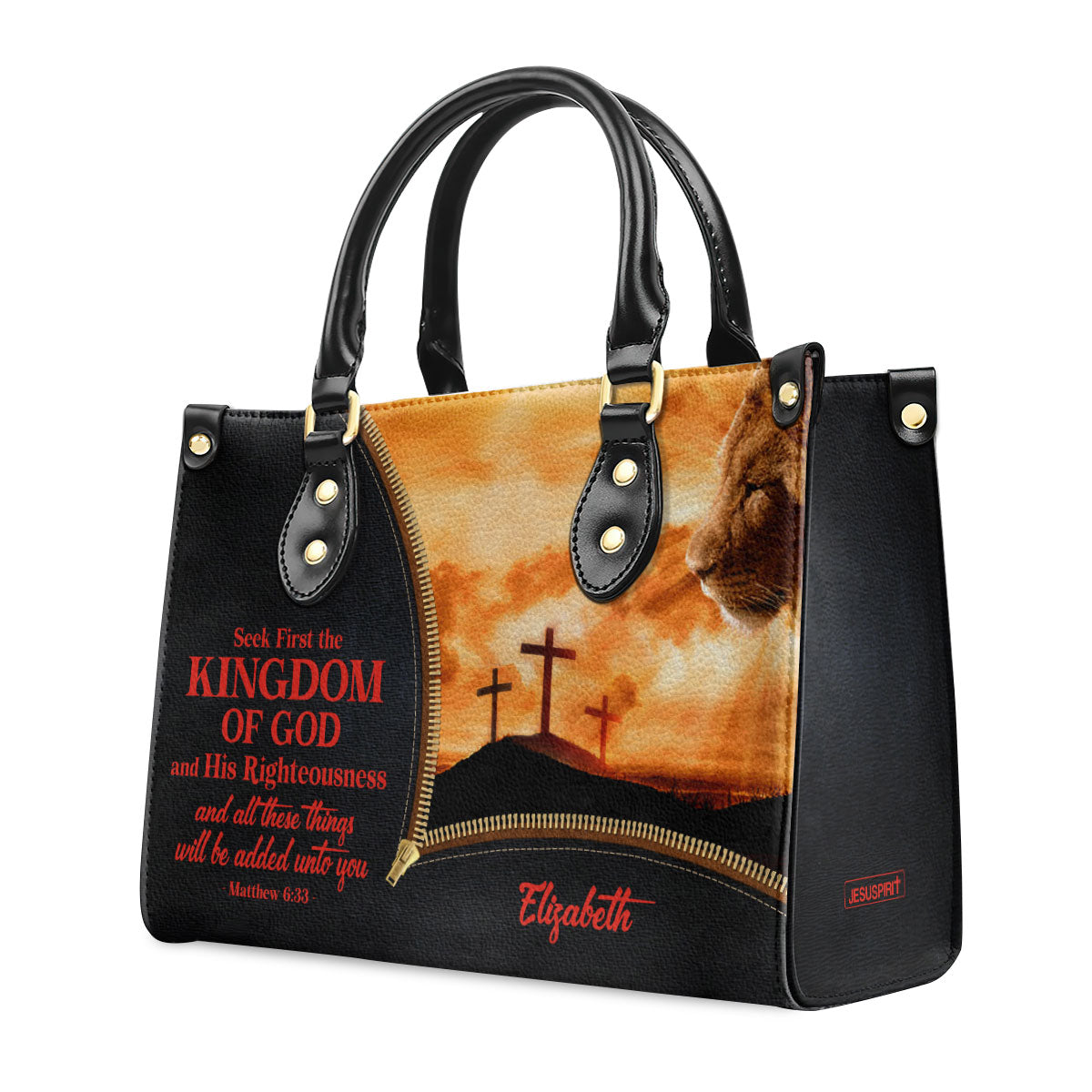 Seek First The Kingdom Of God - Personalized Leather Handbag GMJSLB200108