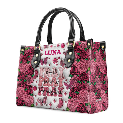 Faith Quote - Personalized Leather Handbag GMJSLB200100