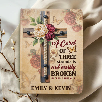 A Cord Of Three Strands - Personalized Leather Notebook GMJSNB200080