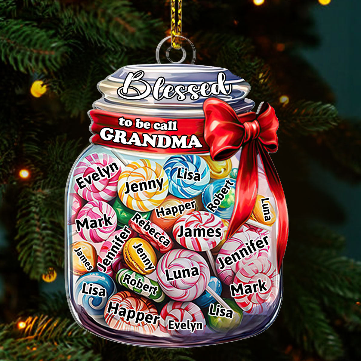 Sentimental - Personalized Acrylic Ornament for Grandma's Christmas GOJS10204