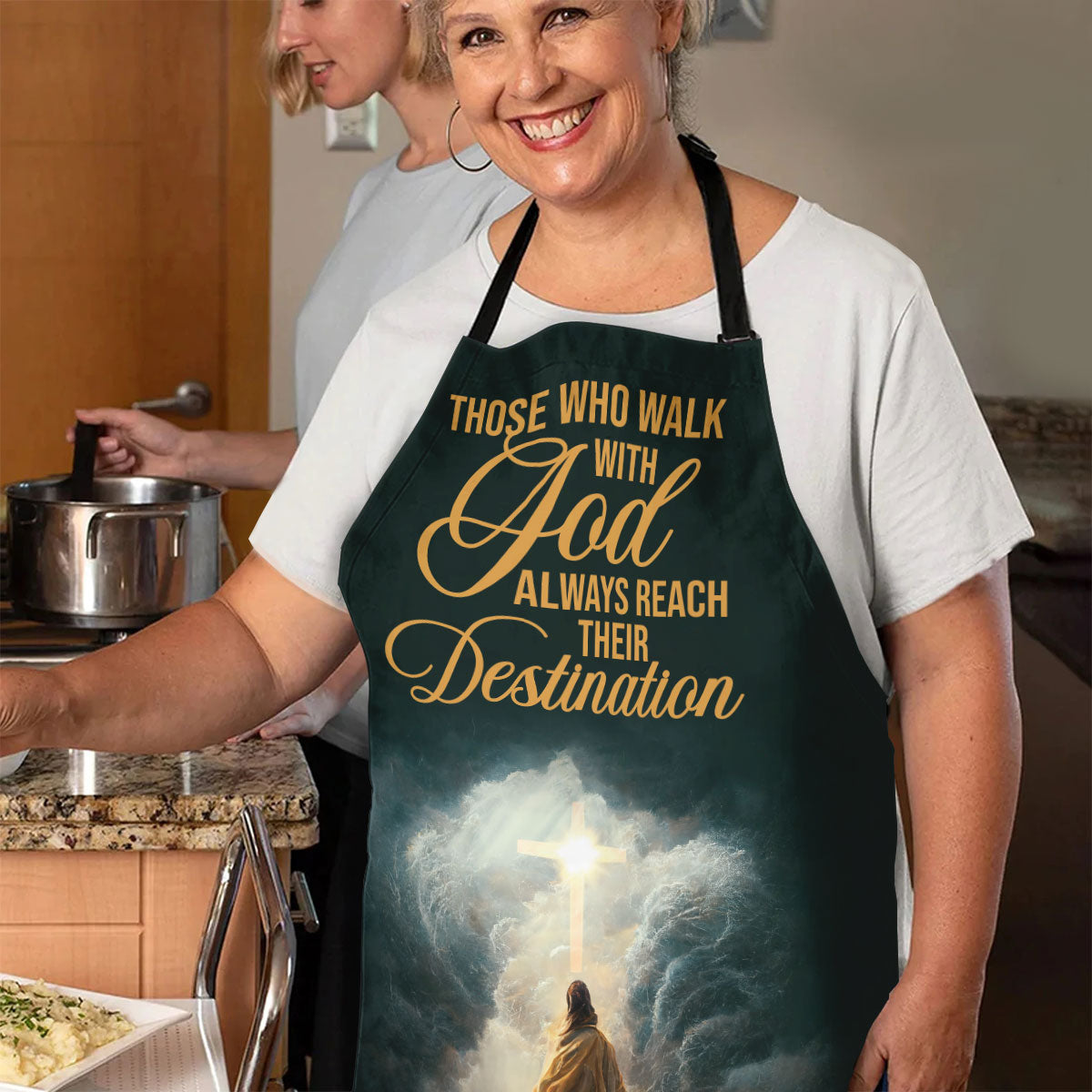 Walk With God - Inspirational Kitchen Apron for Faith