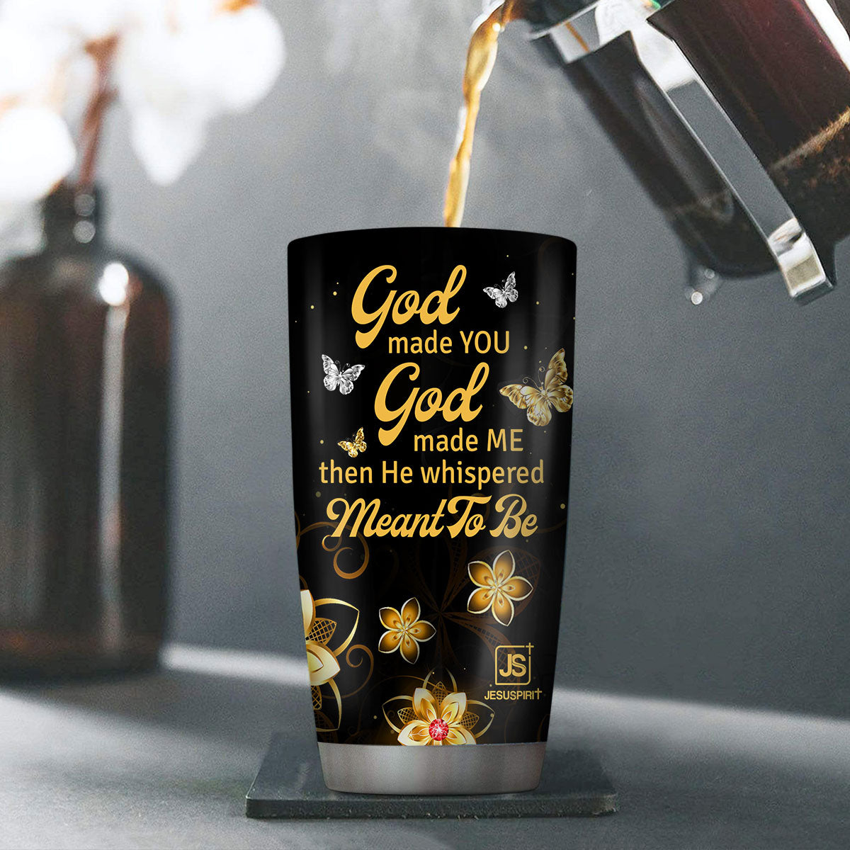 God Made You God Made Me - Personalized Tumbler