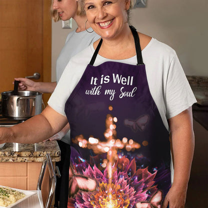 It Is Well With My Soul - Christian Apron - Inspirational Kitchen Accessory