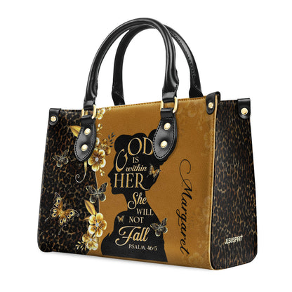 God Is Within Her - Personalized Leather Handbag GMJSLB200018