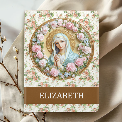 Virgin Mary's Grace - Personalized Leather Cover Notebook GMJSNB200104