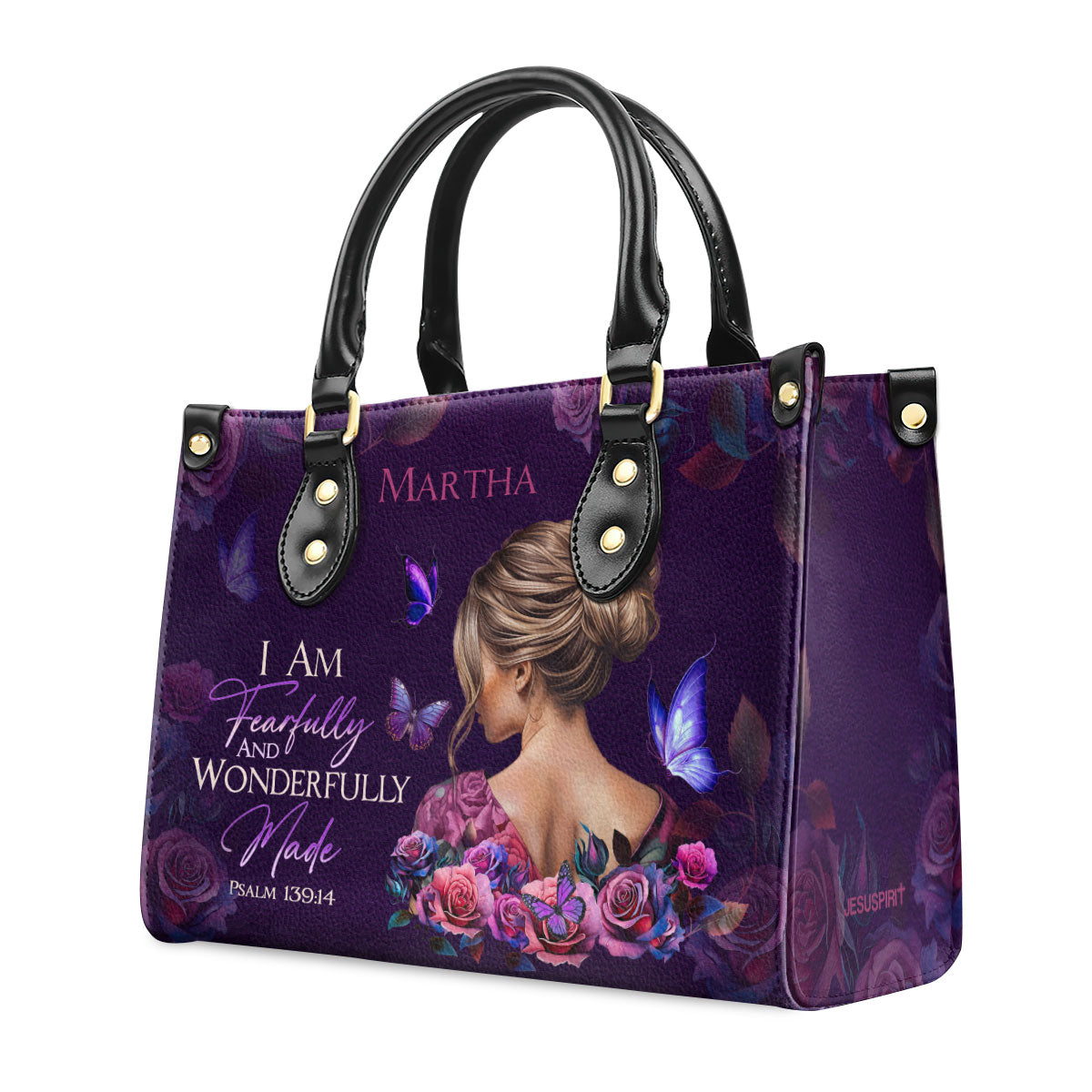 Fearfully and Wonderfully Made - Personalized Leather Handbag GMJSLB200024