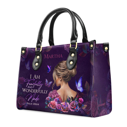 Fearfully and Wonderfully Made - Personalized Leather Handbag GMJSLB200024