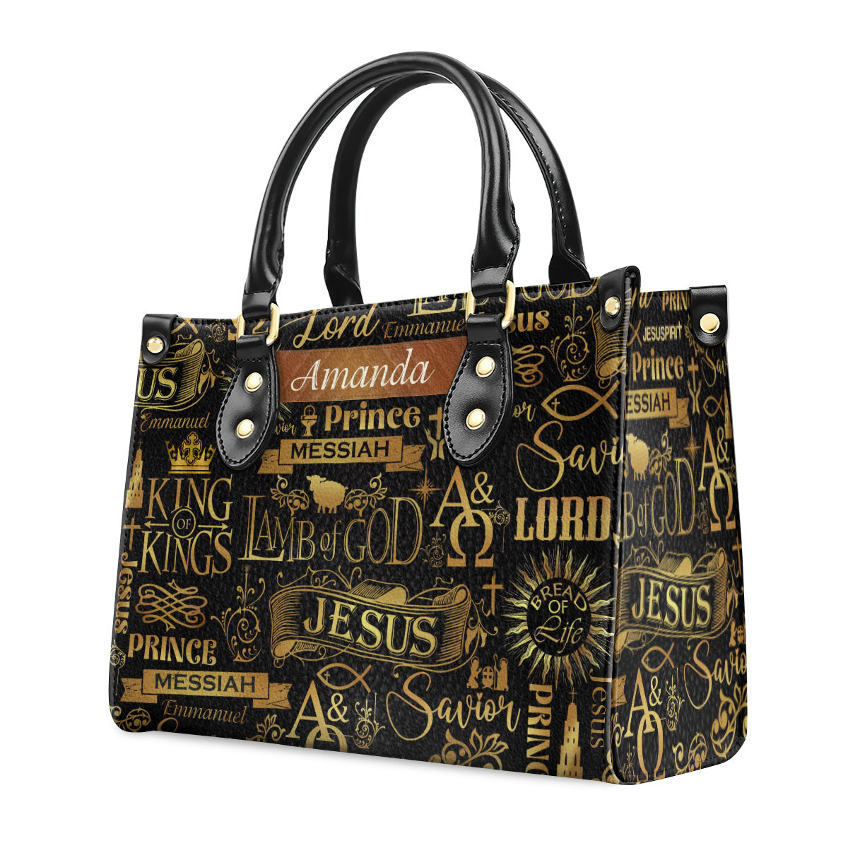 Lamb Of God Design - Personalized Leather Handbag - Christian Faith Accessories GMJSLB200022