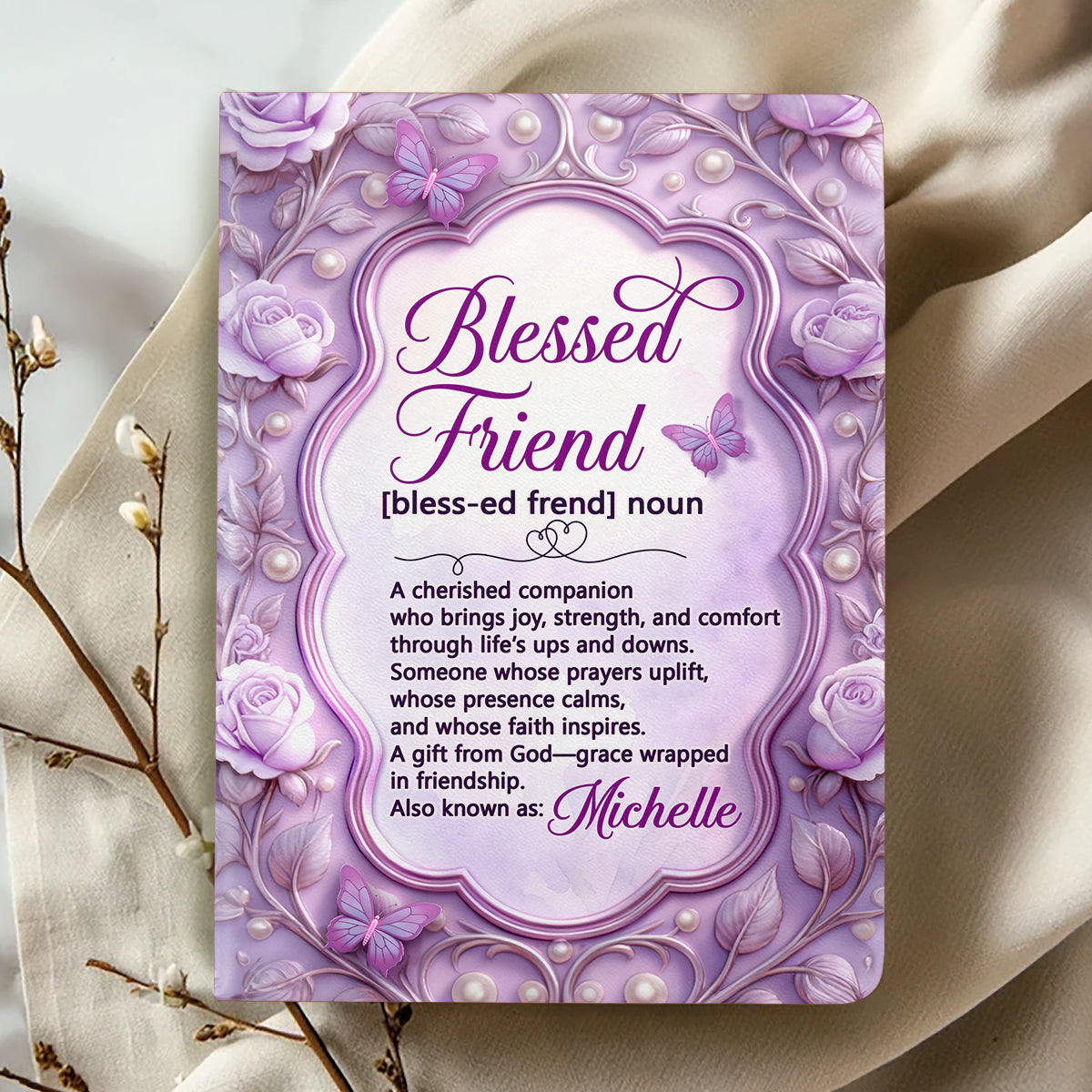 Blessed Friend - Personalized Leather Notebook GMJSNB200034