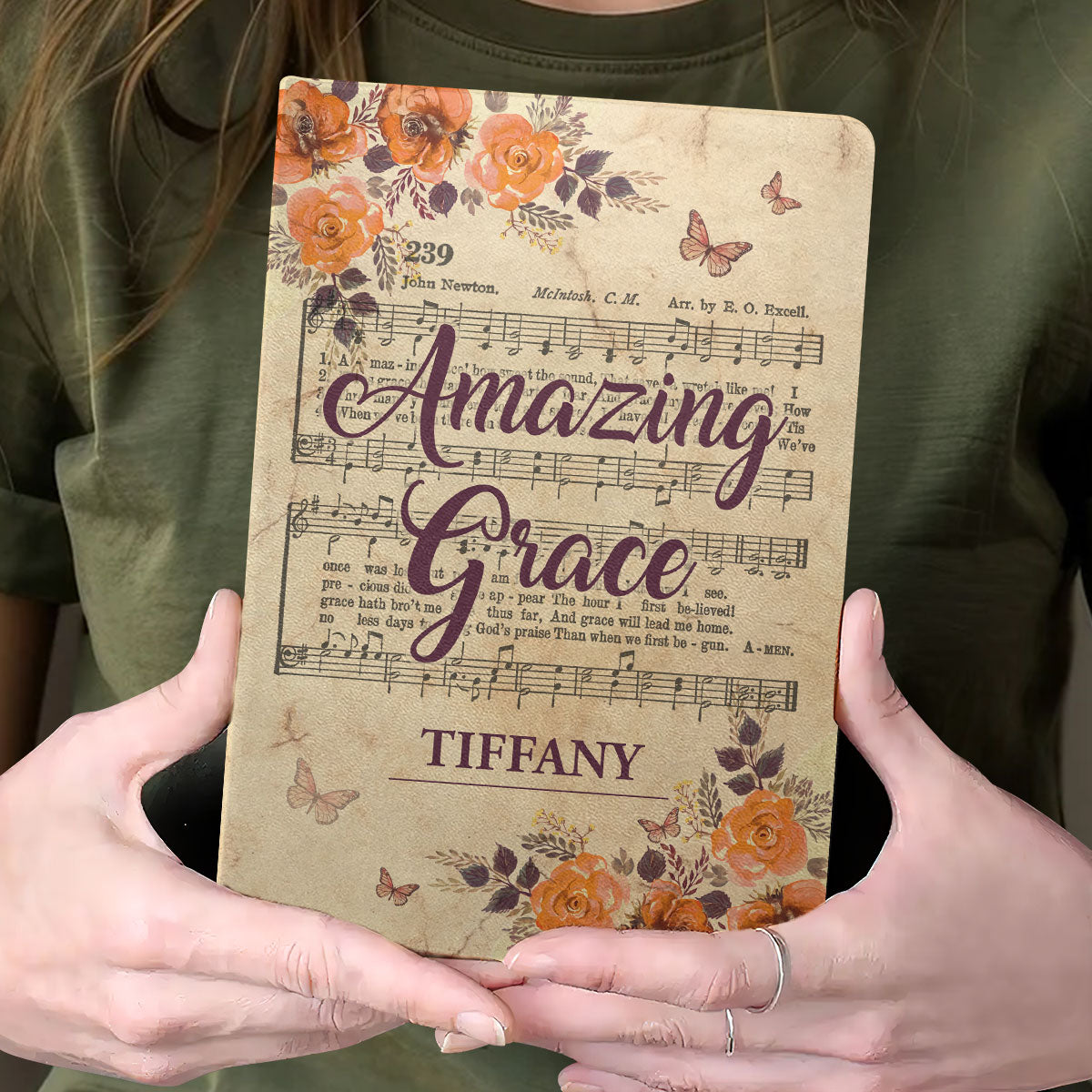 Amazing Grace - Gift for Daughter - Personalized Leather Notebook GMJSNB200125