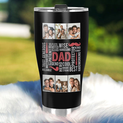 Dad Hero Handsome - Personalized Stainless Steel Tumbler