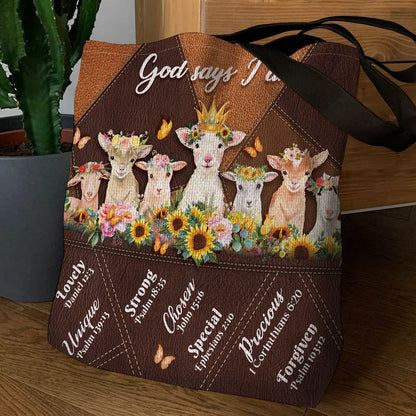 God Says You Are Chosen - Christian Tote Bag GTTJS10342
