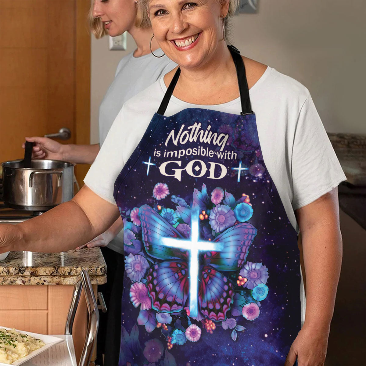 Nothing Is Impossible With God - Inspirational Apron