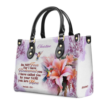 I Have Called You By Your Name - Personalized Leather Handbag GMJSLB200027