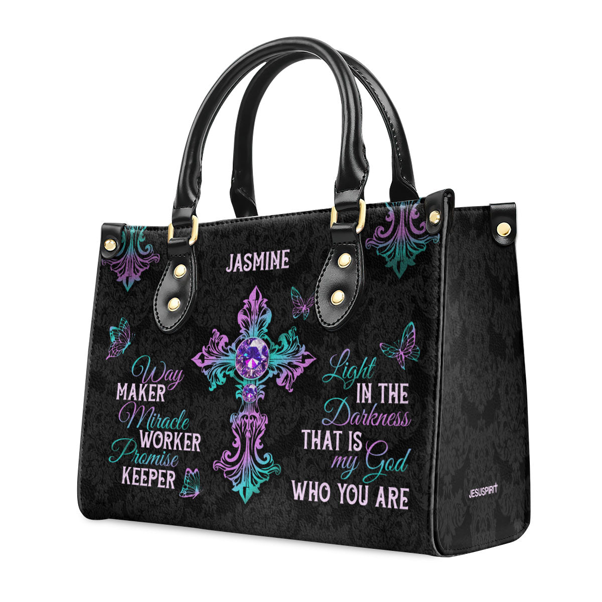 Way Maker Miracle Worker Promise Keeper - Personalized Leather Handbag GMJSLB200101