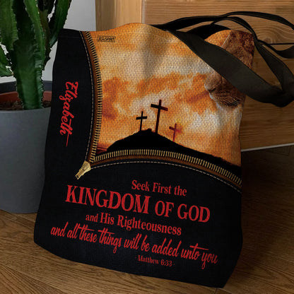 Seek First the Kingdom of God - Personalized Tote Bag GTTJS10186