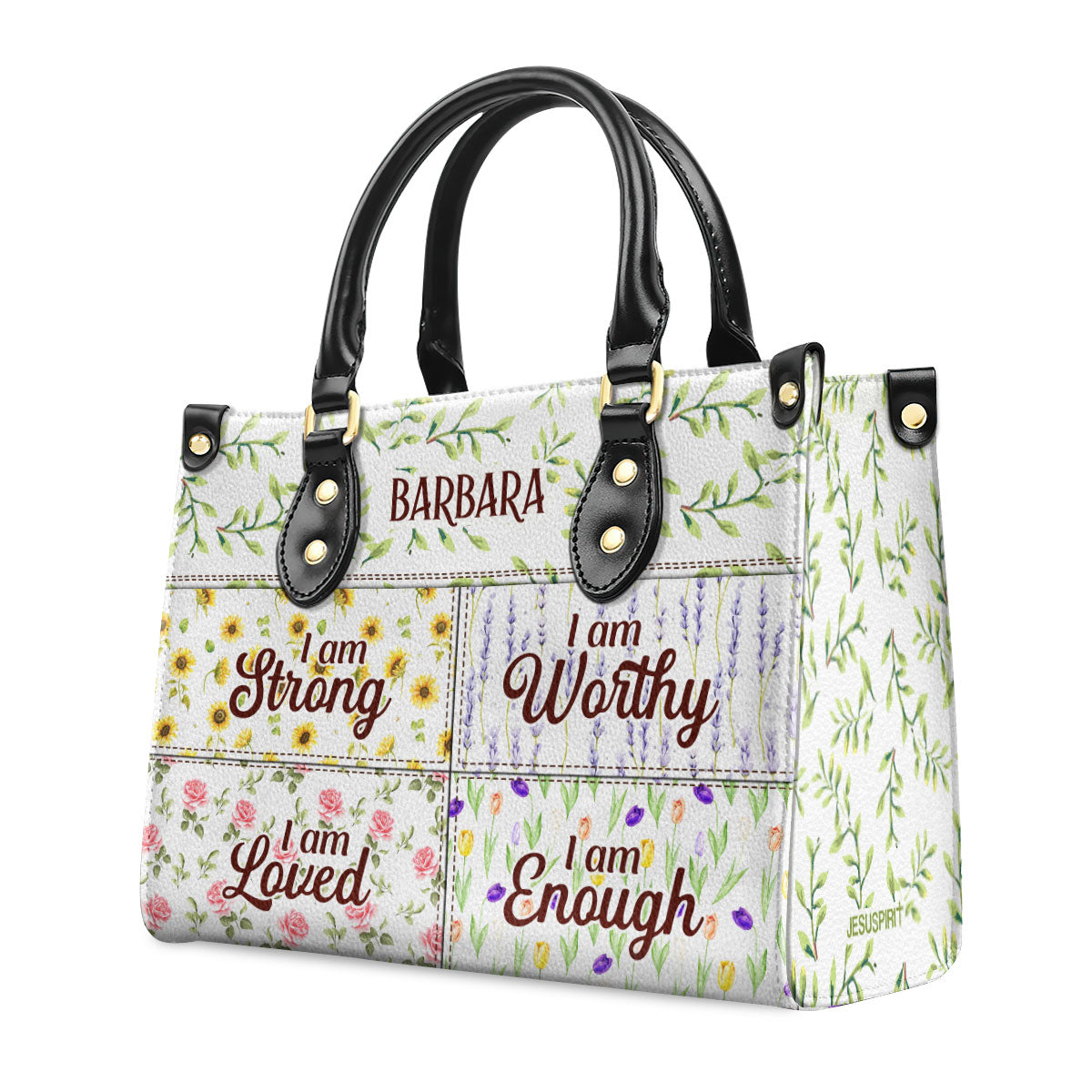 I Am Enough - Personalized Leather Handbag - Gift for Women GMJSLB200040